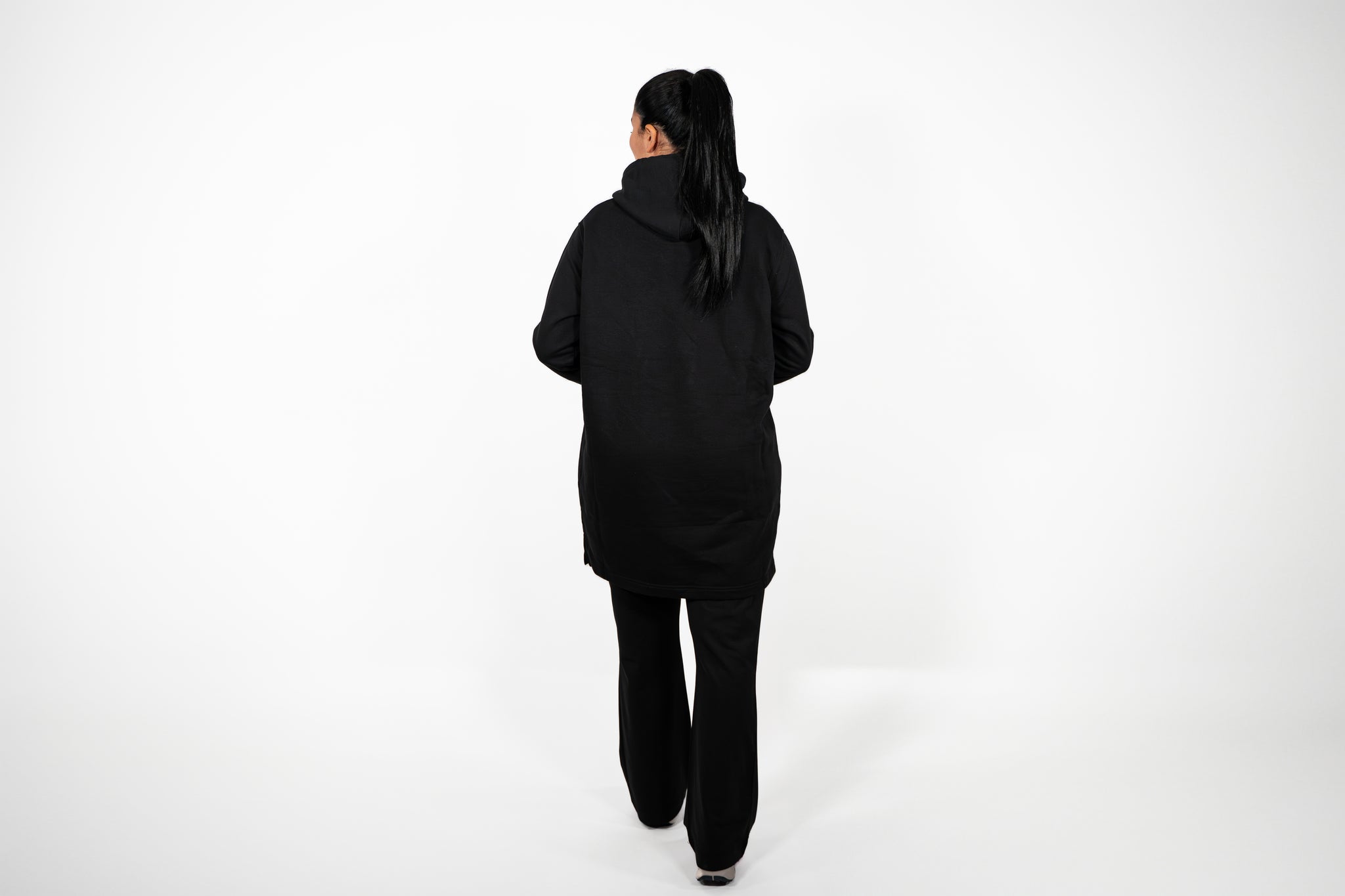 Long hoodie - Black